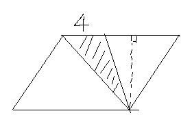 一个梯形,如果上底减去4厘米就变成一个三角形,面积比原来的梯形减少8厘米,如果上底增加4厘米就变成一个平 