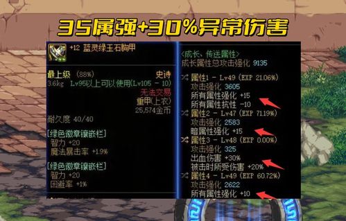 DNF 3件顶级自定义上衣解析,35属强 30 异常,这才是毕业答案