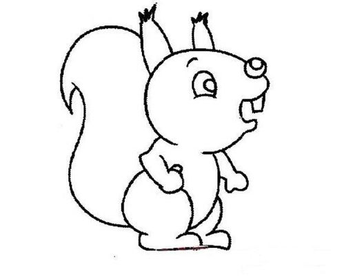 可爱小松鼠的画法松鼠简笔画图片 小手画堂 