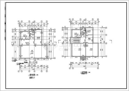 某厂区二层框架结构办公楼建筑设计施工图