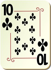 卡,俱乐部,游戏,甲板,10,十,扑克,赌博,二十一点 