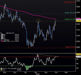 彭博分析师 黄金测试200日均线 RSI发出超买信号 