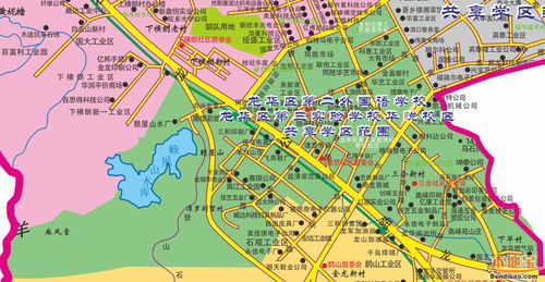 龙华区第三实验学校华悦校区学区划分图 