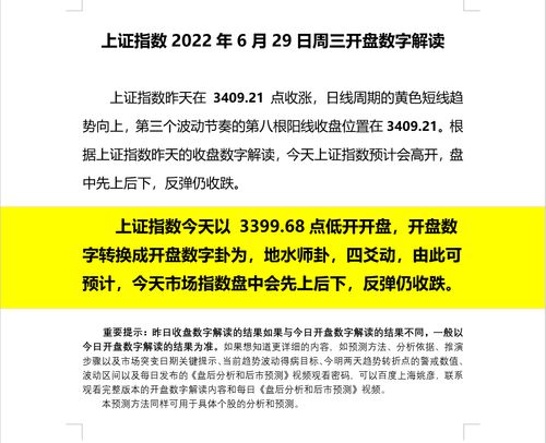 上证指数2022年6月29日周三开盘数字解读 