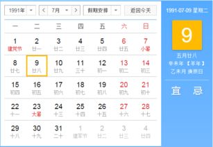 请问我生日是91年农历五月廿八生日 新历是几月几号 