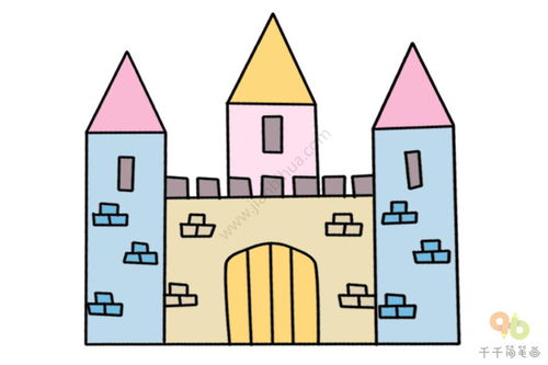 梦幻城堡简笔画画法