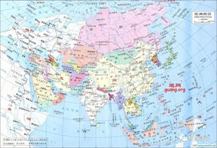 亚洲地图高清地图