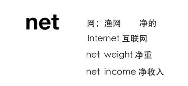 单词 net 咋还有 净 的含义