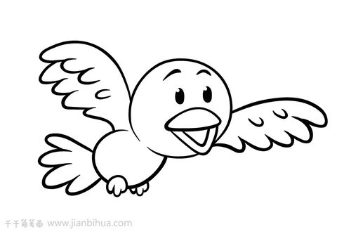 快乐的小鸟简笔画图片